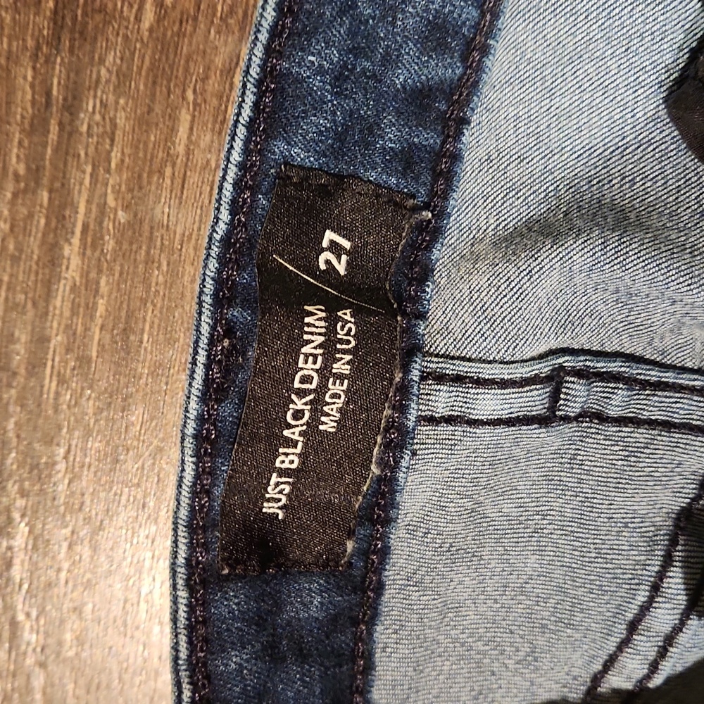 ❤️ JUST BLACK DENIM HIGH RISE CLASSIC BELL BOTTOM FLARE JEANS, 4 (27) - Picture 6 of 9
